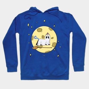 Ghost Cat On The Moon Hoodie